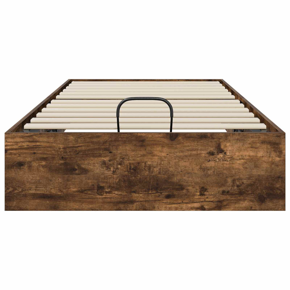 Produktbild för Ottoman Sängram Rökt Ek 75,5 x 190 cm Konstruerat trä