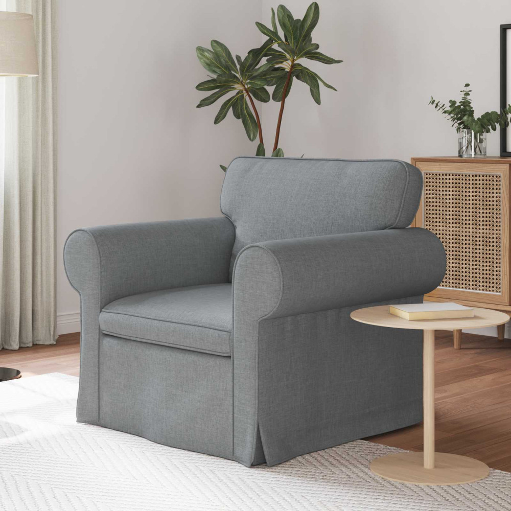 Produktbild för Soffa Ljusgrå 95 x 82 x 80 cm tyg