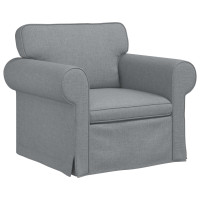 Produktbild för Soffa Ljusgrå 95 x 82 x 80 cm tyg
