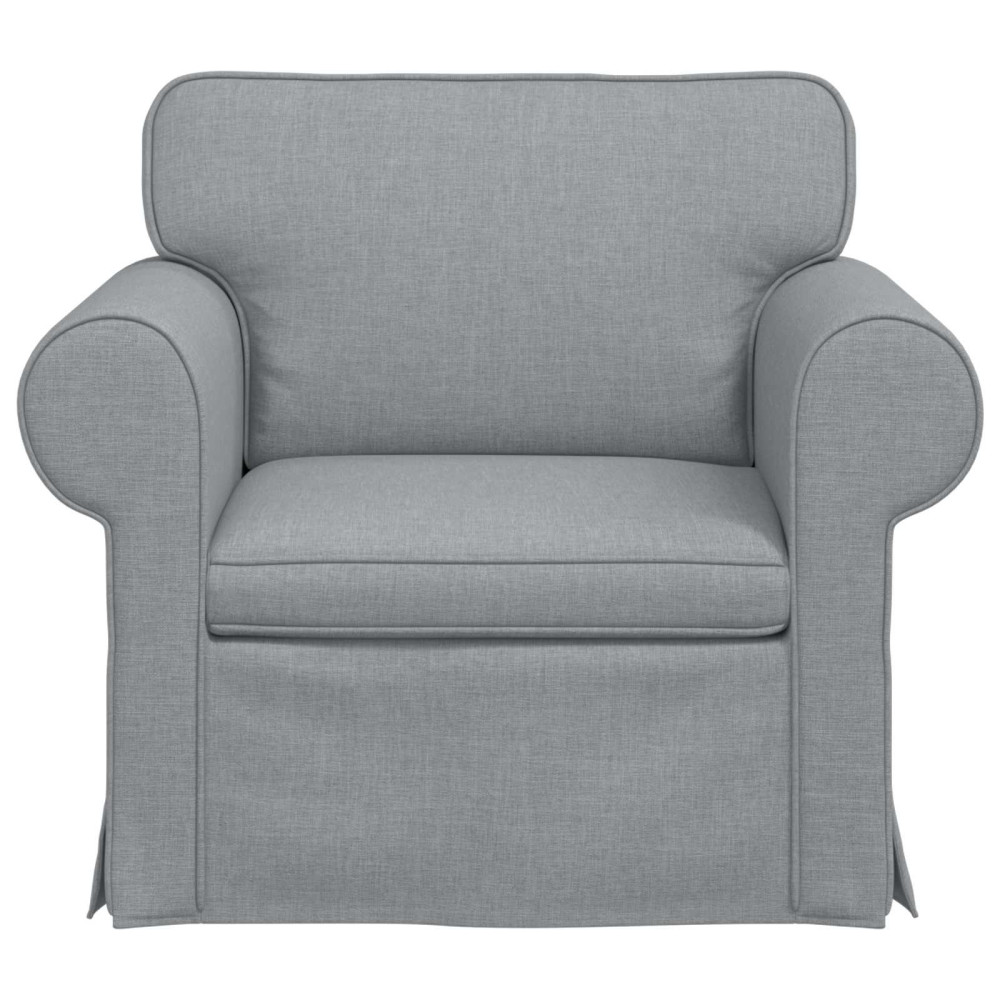Produktbild för Soffa Ljusgrå 95 x 82 x 80 cm tyg