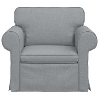 Produktbild för Soffa Ljusgrå 95 x 82 x 80 cm tyg
