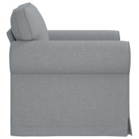 Produktbild för Soffa Ljusgrå 95 x 82 x 80 cm tyg