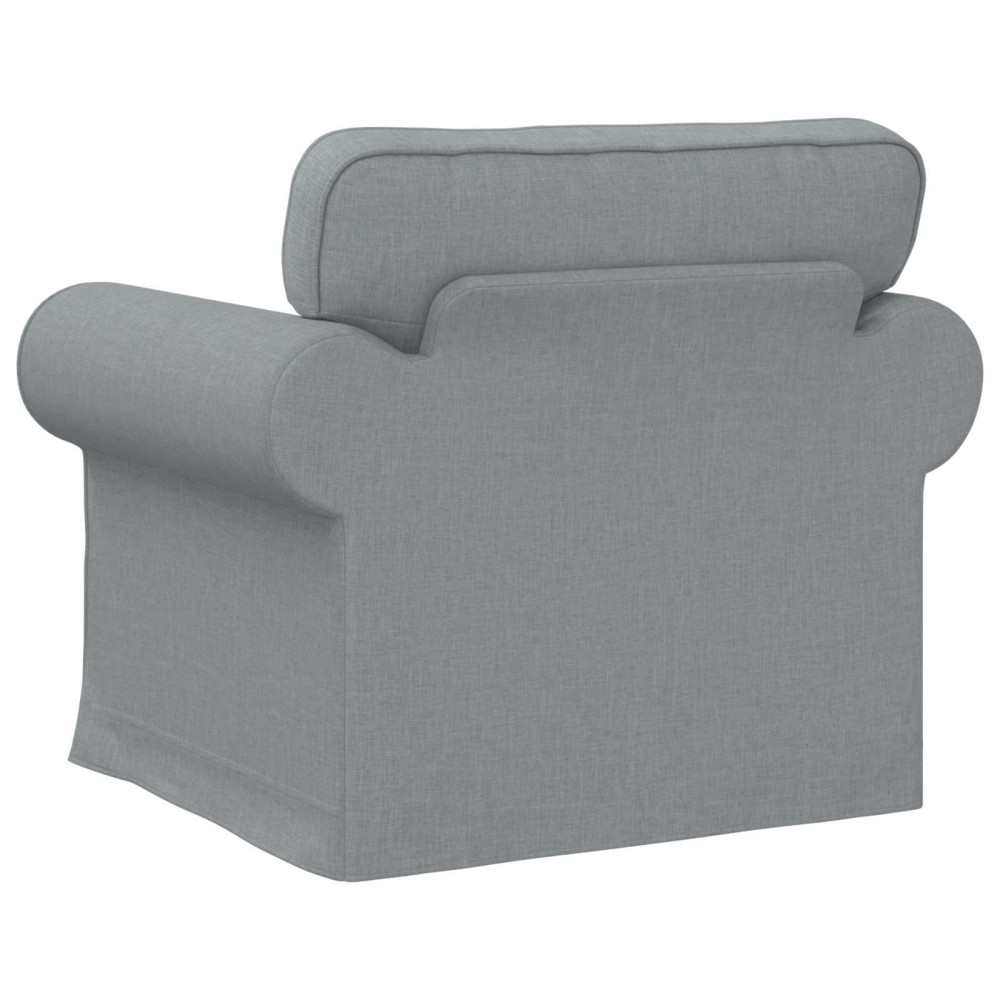 Produktbild för Soffa Ljusgrå 95 x 82 x 80 cm tyg