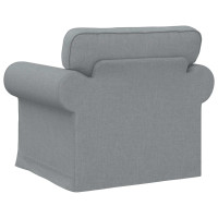 Produktbild för Soffa Ljusgrå 95 x 82 x 80 cm tyg