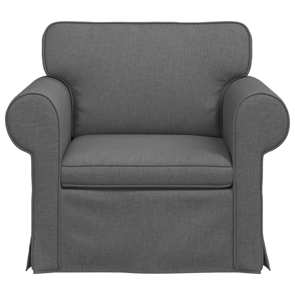 Produktbild för Soffa Mörkgrå 95 x 82 x 80 cm tyg