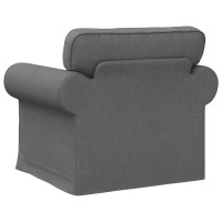 Produktbild för Soffa Mörkgrå 95 x 82 x 80 cm tyg