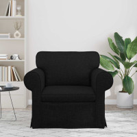Produktbild för Soffa Svart 95 x 82 x 80 cm tyg