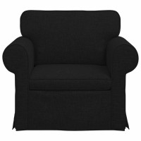 Produktbild för Soffa Svart 95 x 82 x 80 cm tyg