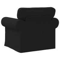 Produktbild för Soffa Svart 95 x 82 x 80 cm tyg