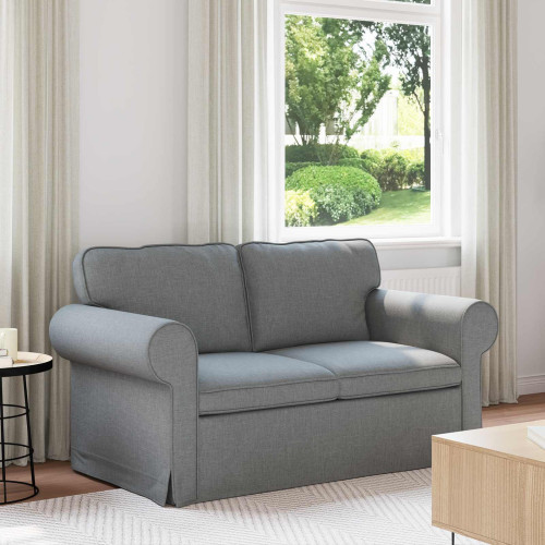 vidaXL Soffa Ljusgrå 155 x 82 x 80 cm tyg