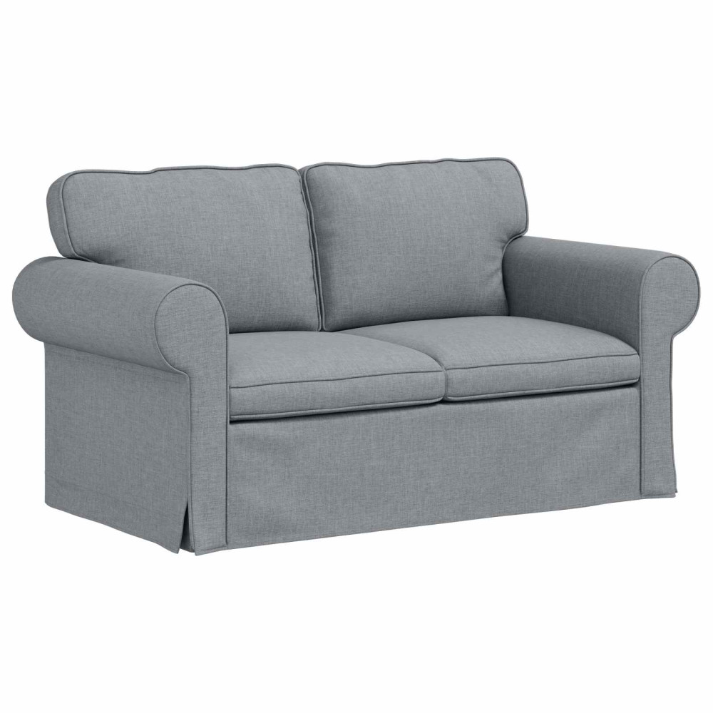 Produktbild för Soffa Ljusgrå 155 x 82 x 80 cm tyg
