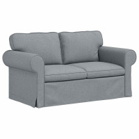 Produktbild för Soffa Ljusgrå 155 x 82 x 80 cm tyg
