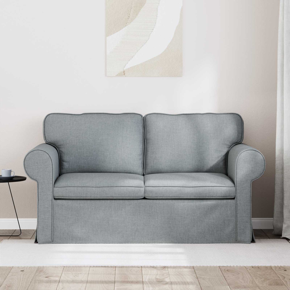 Produktbild för Soffa Ljusgrå 155 x 82 x 80 cm tyg