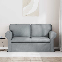 Produktbild för Soffa Ljusgrå 155 x 82 x 80 cm tyg