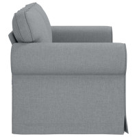 Produktbild för Soffa Ljusgrå 155 x 82 x 80 cm tyg