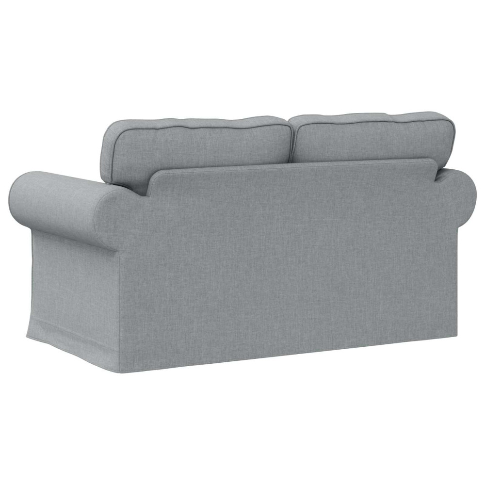 Produktbild för Soffa Ljusgrå 155 x 82 x 80 cm tyg