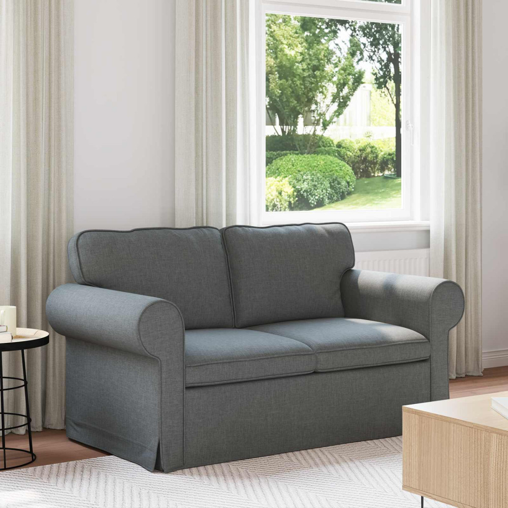 Produktbild för Soffa Mörkgrå 155 x 82 x 80 cm tyg