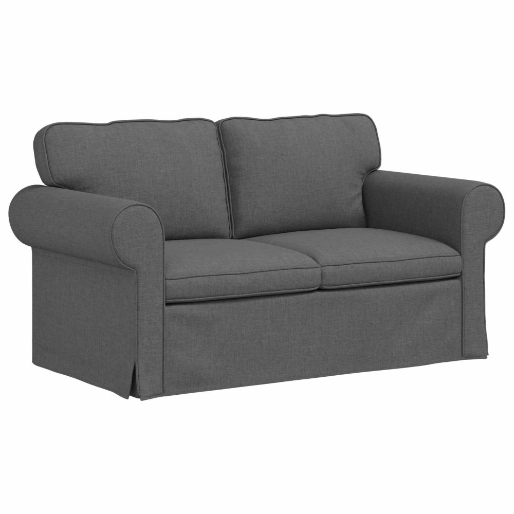Produktbild för Soffa Mörkgrå 155 x 82 x 80 cm tyg