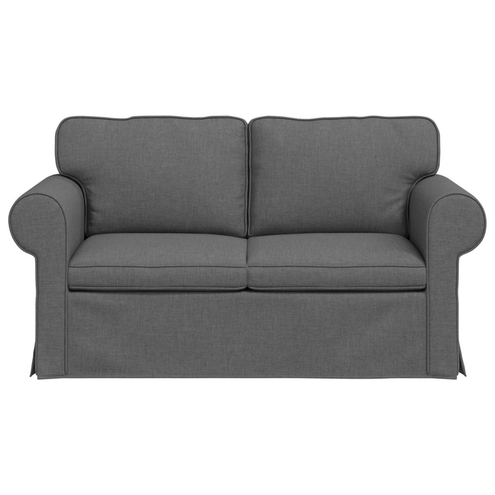 Produktbild för Soffa Mörkgrå 155 x 82 x 80 cm tyg