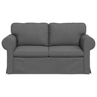 Produktbild för Soffa Mörkgrå 155 x 82 x 80 cm tyg