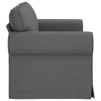 Produktbild för Soffa Mörkgrå 155 x 82 x 80 cm tyg