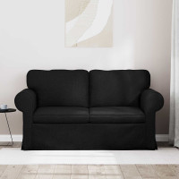 Produktbild för Soffa Svart 155 x 82 x 80 cm tyg