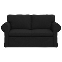 Produktbild för Soffa Svart 155 x 82 x 80 cm tyg