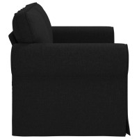 Produktbild för Soffa Svart 155 x 82 x 80 cm tyg