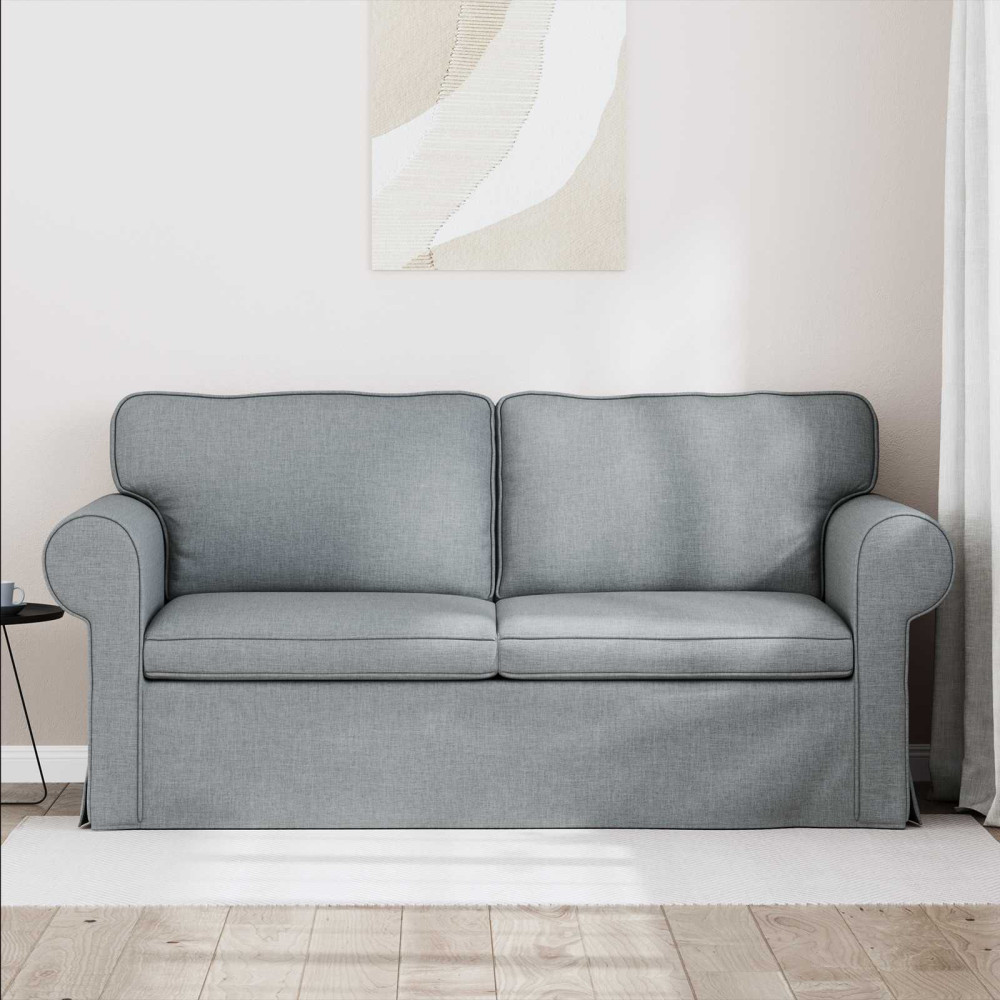 Produktbild för Soffa Ljusgrå 175 x 82 x 80 cm tyg