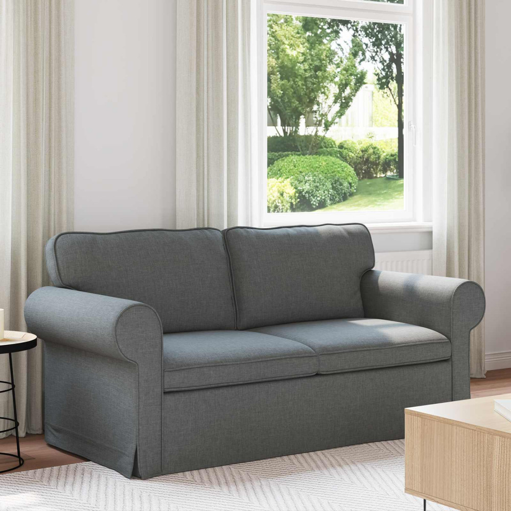 Produktbild för Soffa Mörkgrå 175 x 82 x 80 cm tyg