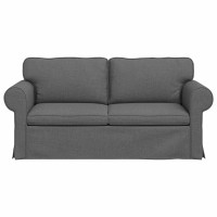 Produktbild för Soffa Mörkgrå 175 x 82 x 80 cm tyg