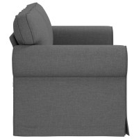 Produktbild för Soffa Mörkgrå 175 x 82 x 80 cm tyg