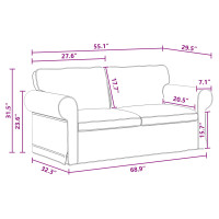 Produktbild för Soffa Mörkgrå 175 x 82 x 80 cm tyg