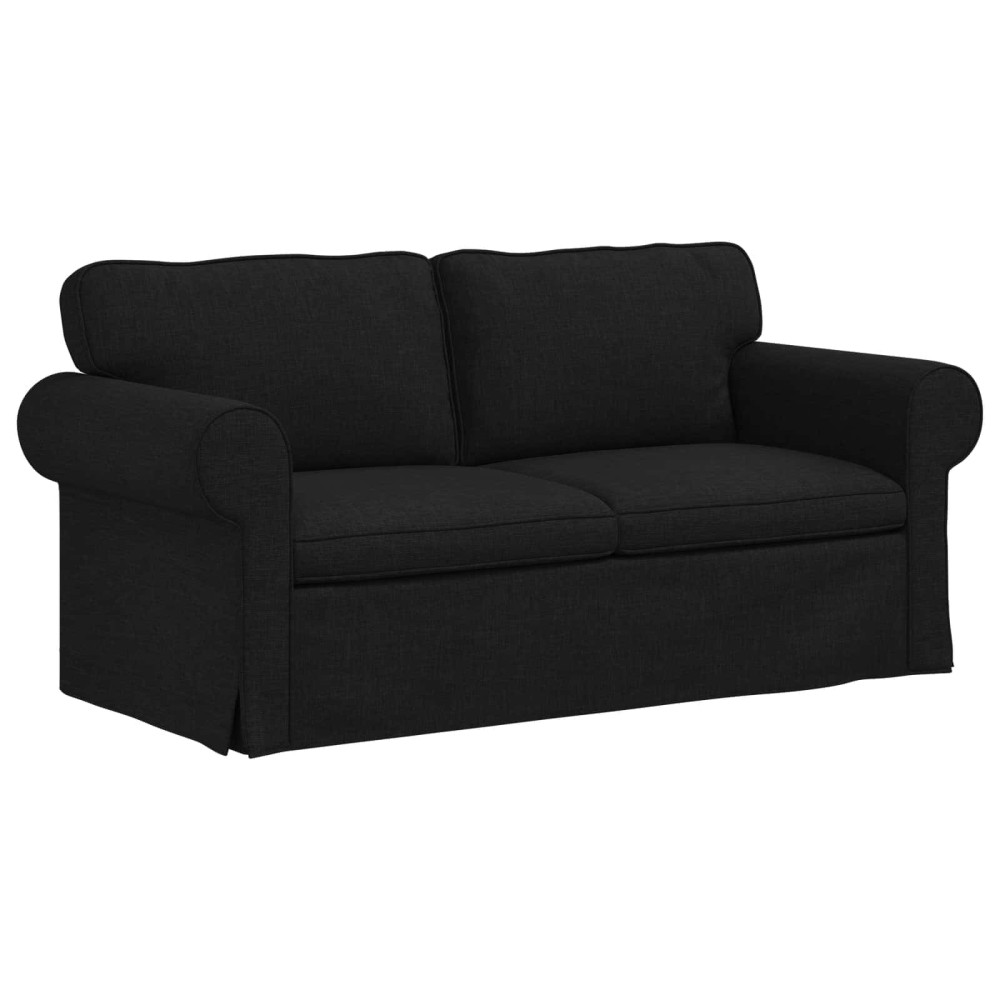 Produktbild för Soffa Svart 175 x 82 x 80 cm tyg