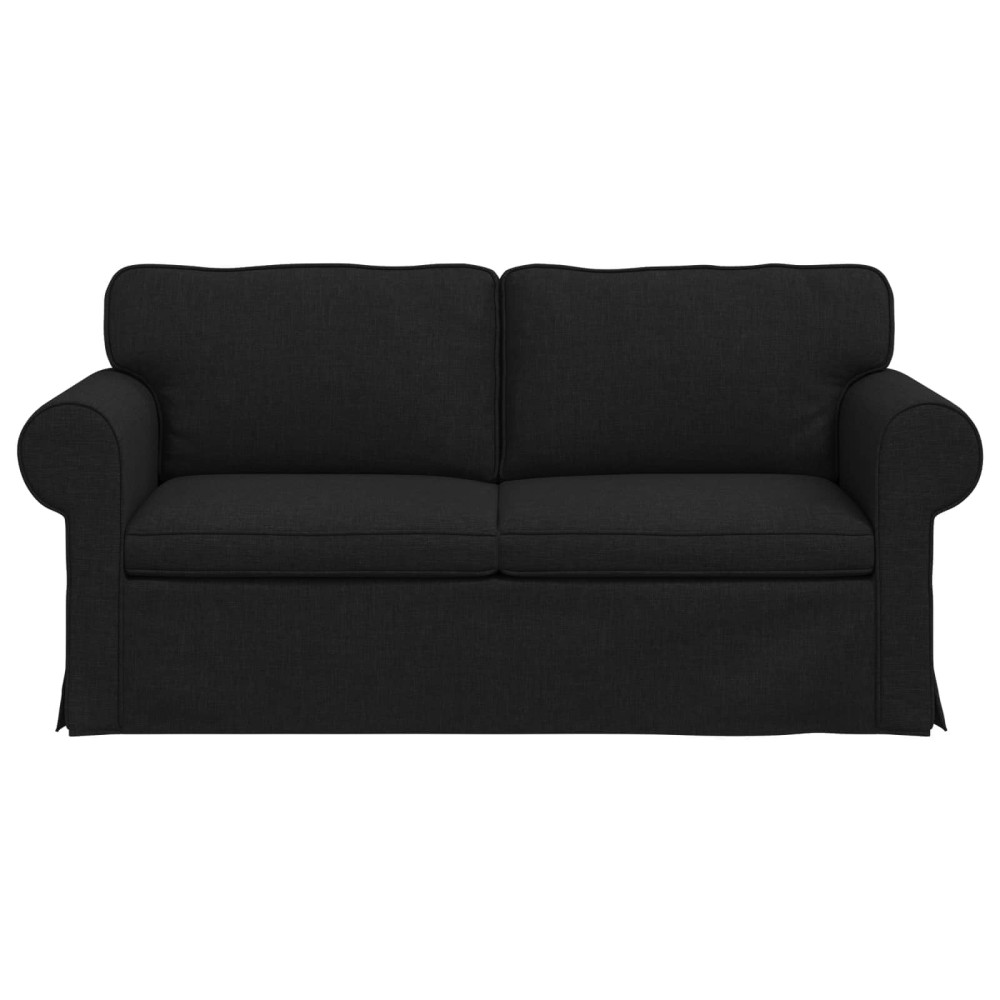 Produktbild för Soffa Svart 175 x 82 x 80 cm tyg