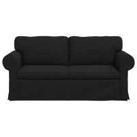 Produktbild för Soffa Svart 175 x 82 x 80 cm tyg