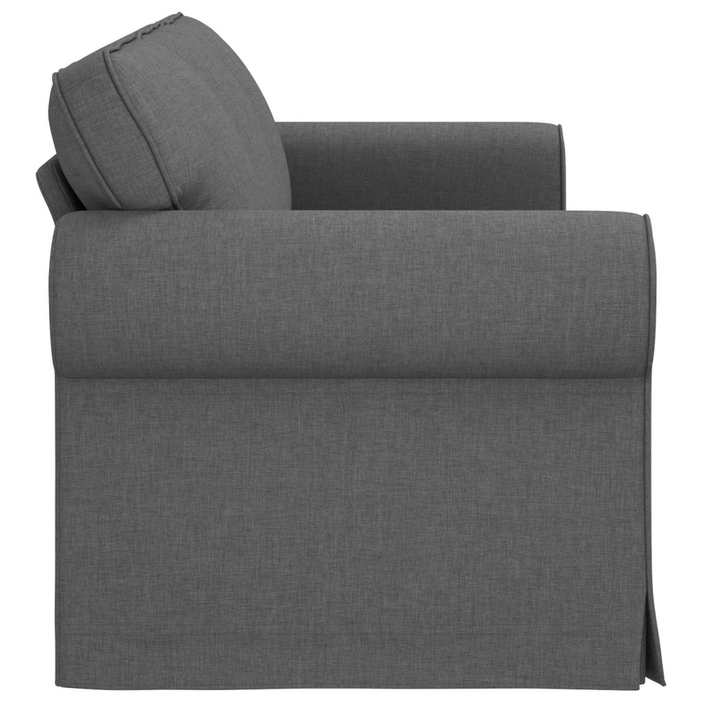 Produktbild för Soffa Mörkgrå 215 x 82 x 80 cm tyg