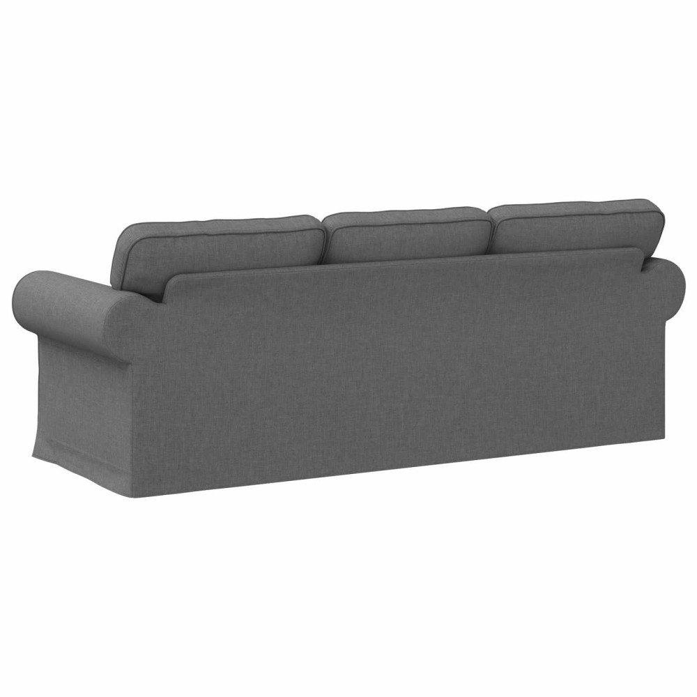 Produktbild för Soffa Mörkgrå 215 x 82 x 80 cm tyg