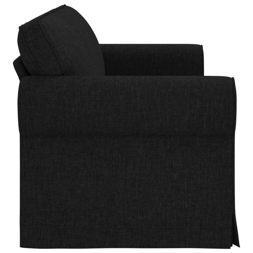 Produktbild för Soffa Svart 215 x 82 x 80 cm tyg