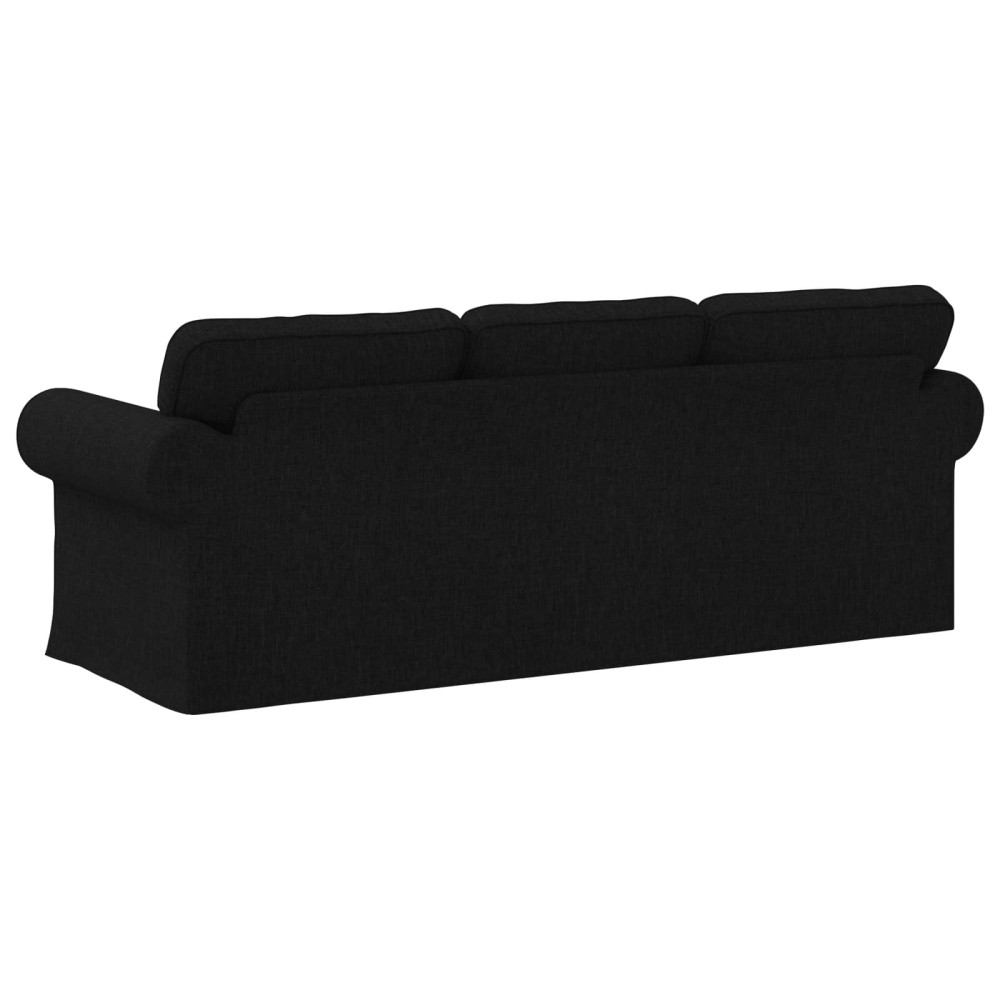 Produktbild för Soffa Svart 215 x 82 x 80 cm tyg