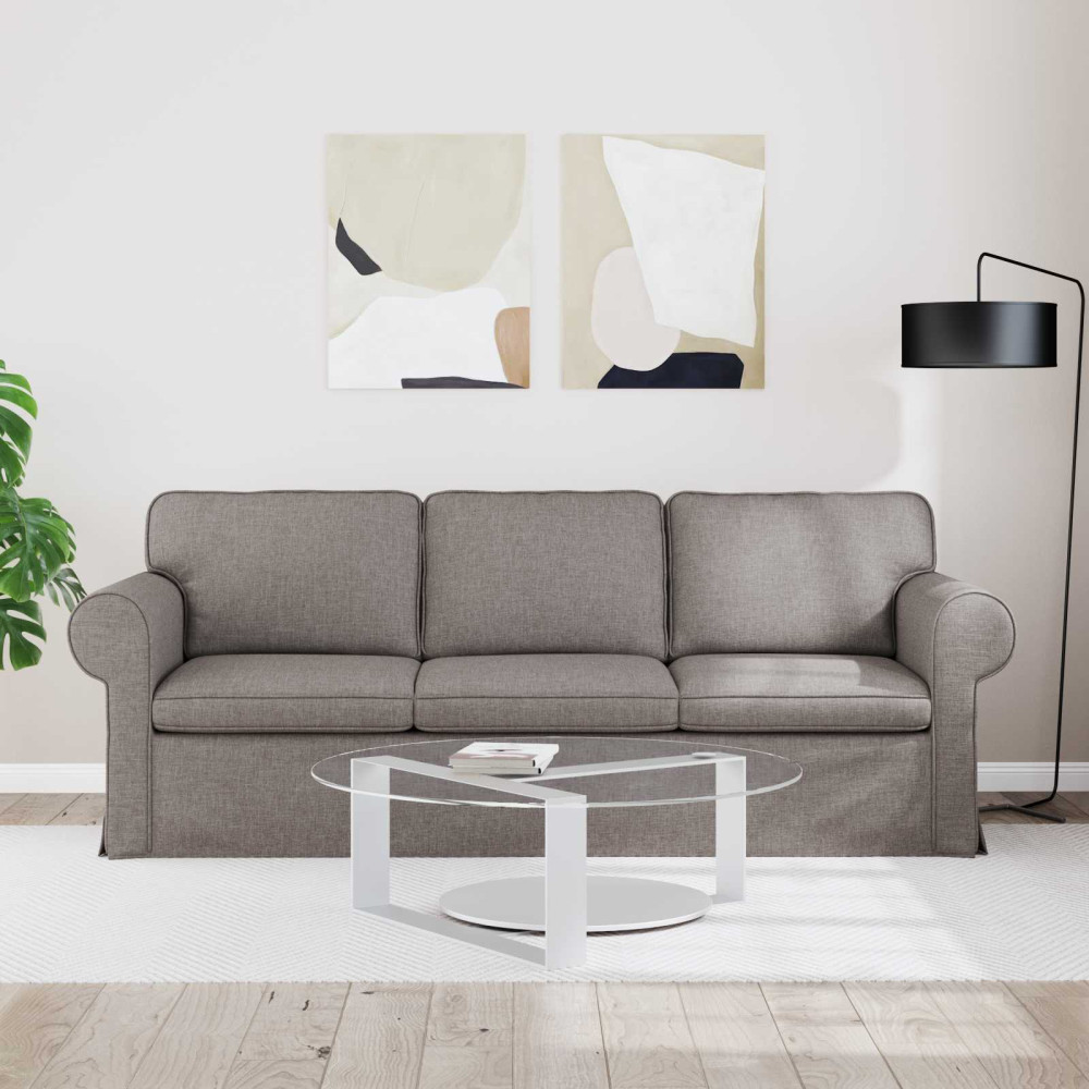 Produktbild för Soffa Taupe 215 x 82 x 80 cm tyg