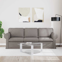 Produktbild för Soffa Taupe 215 x 82 x 80 cm tyg