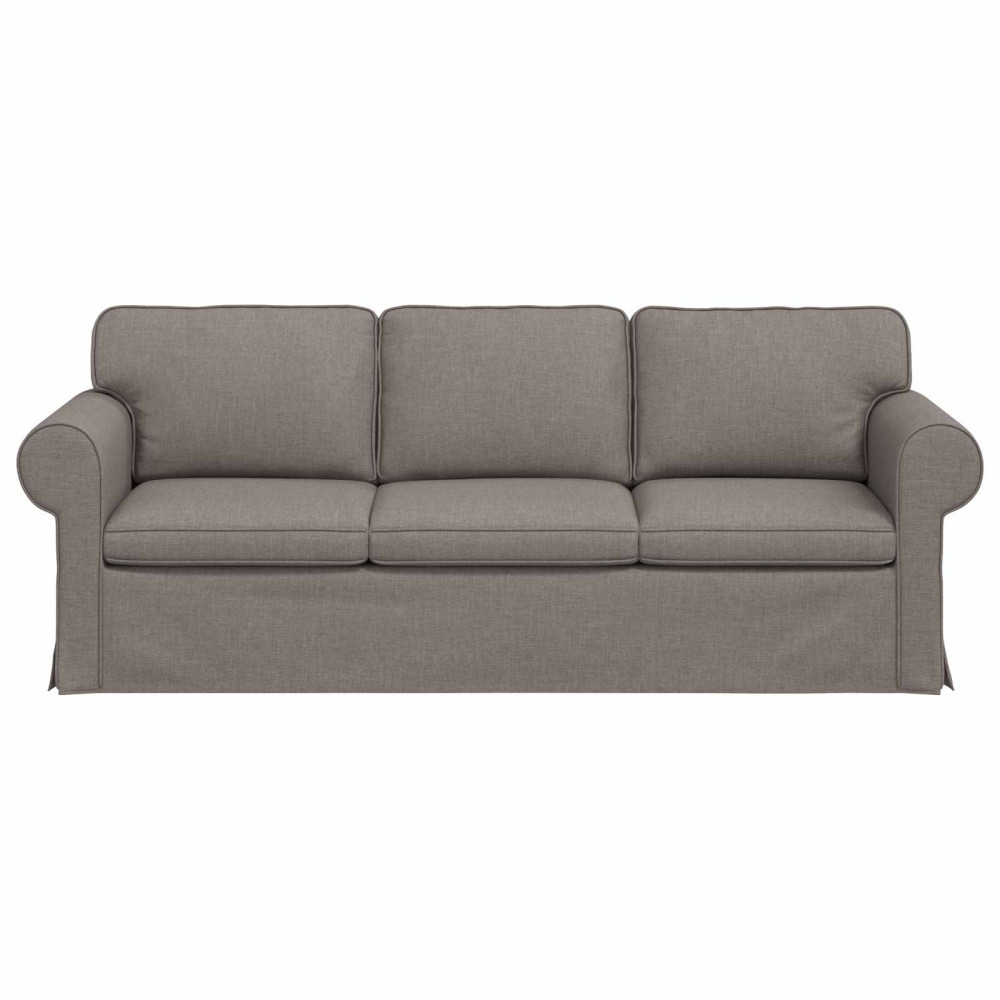 Produktbild för Soffa Taupe 215 x 82 x 80 cm tyg