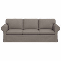 Produktbild för Soffa Taupe 215 x 82 x 80 cm tyg