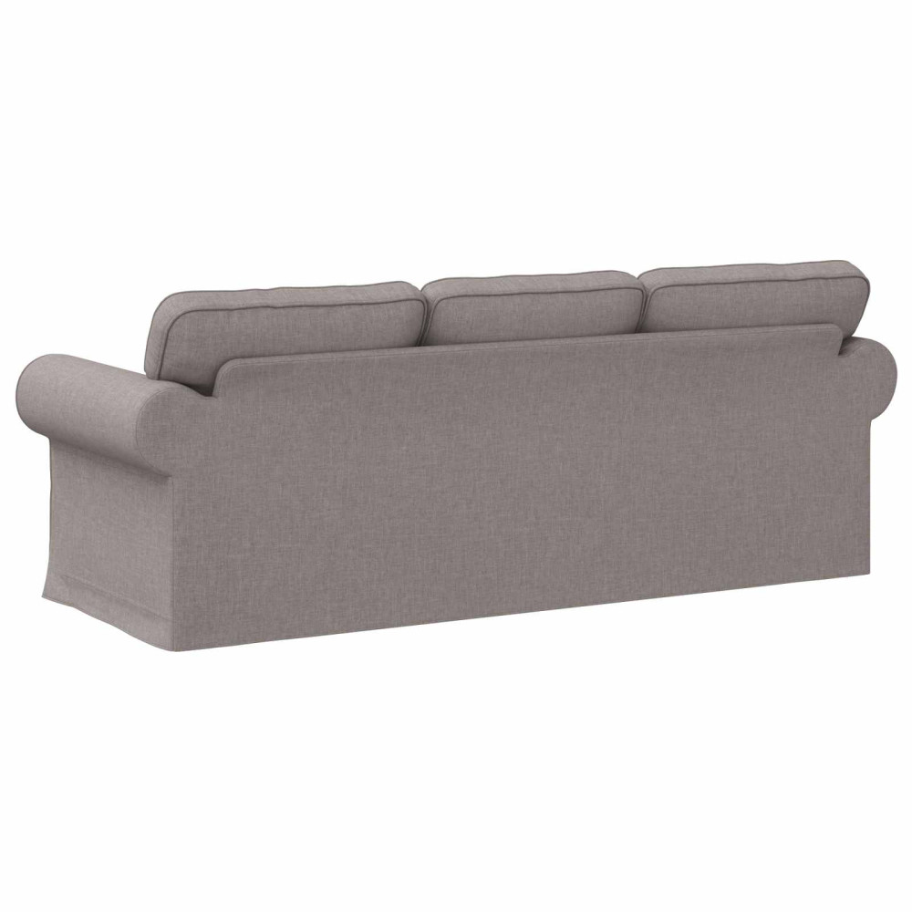 Produktbild för Soffa Taupe 215 x 82 x 80 cm tyg