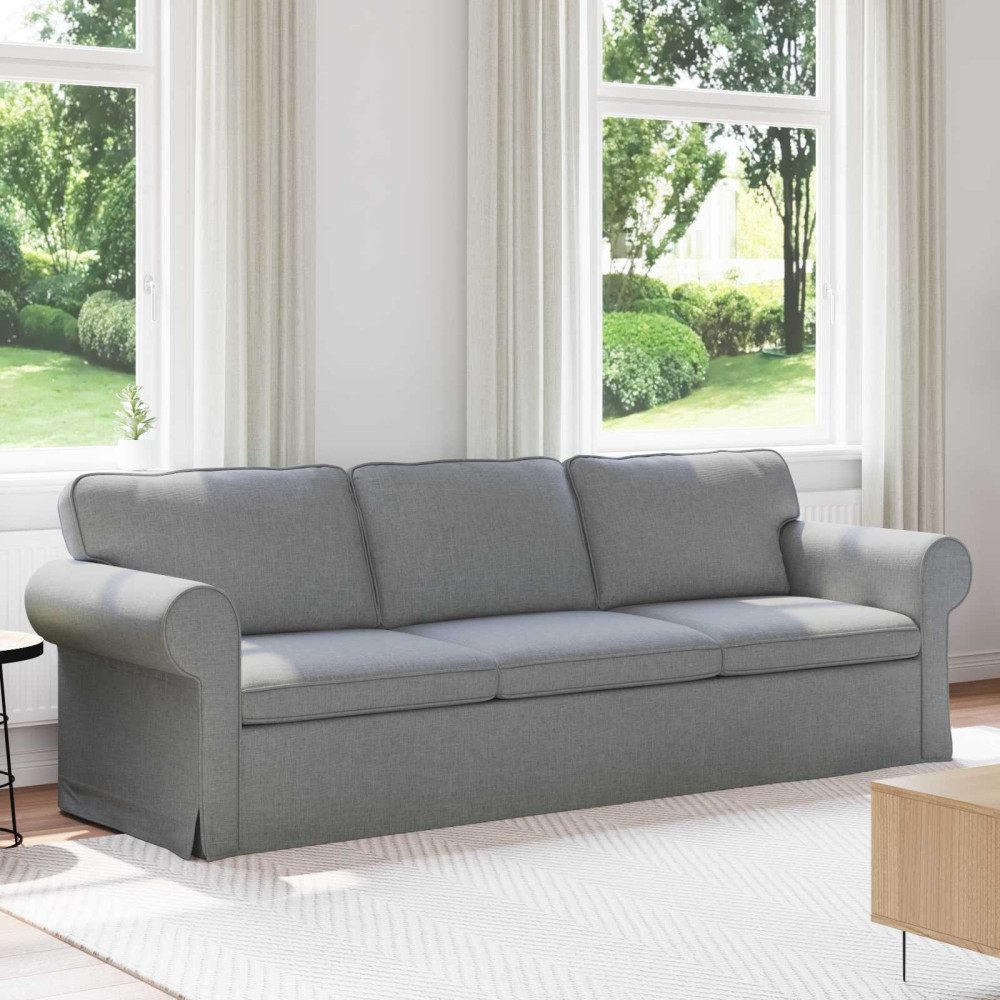 Produktbild för Soffa Ljusgrå 245 x 82 x 80 cm tyg