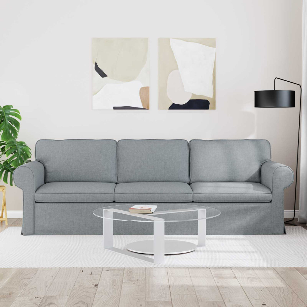 Produktbild för Soffa Ljusgrå 245 x 82 x 80 cm tyg