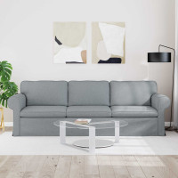 Produktbild för Soffa Ljusgrå 245 x 82 x 80 cm tyg