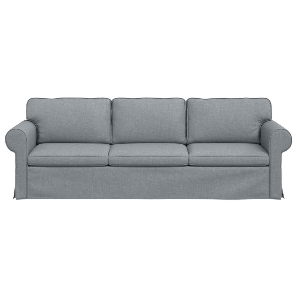 Produktbild för Soffa Ljusgrå 245 x 82 x 80 cm tyg
