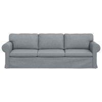 Produktbild för Soffa Ljusgrå 245 x 82 x 80 cm tyg
